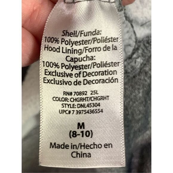 -3. Danskin Now Women's Heathered Gray Active Raglan Tech Fleece Hoodie Size Med - Picture 6 of 9